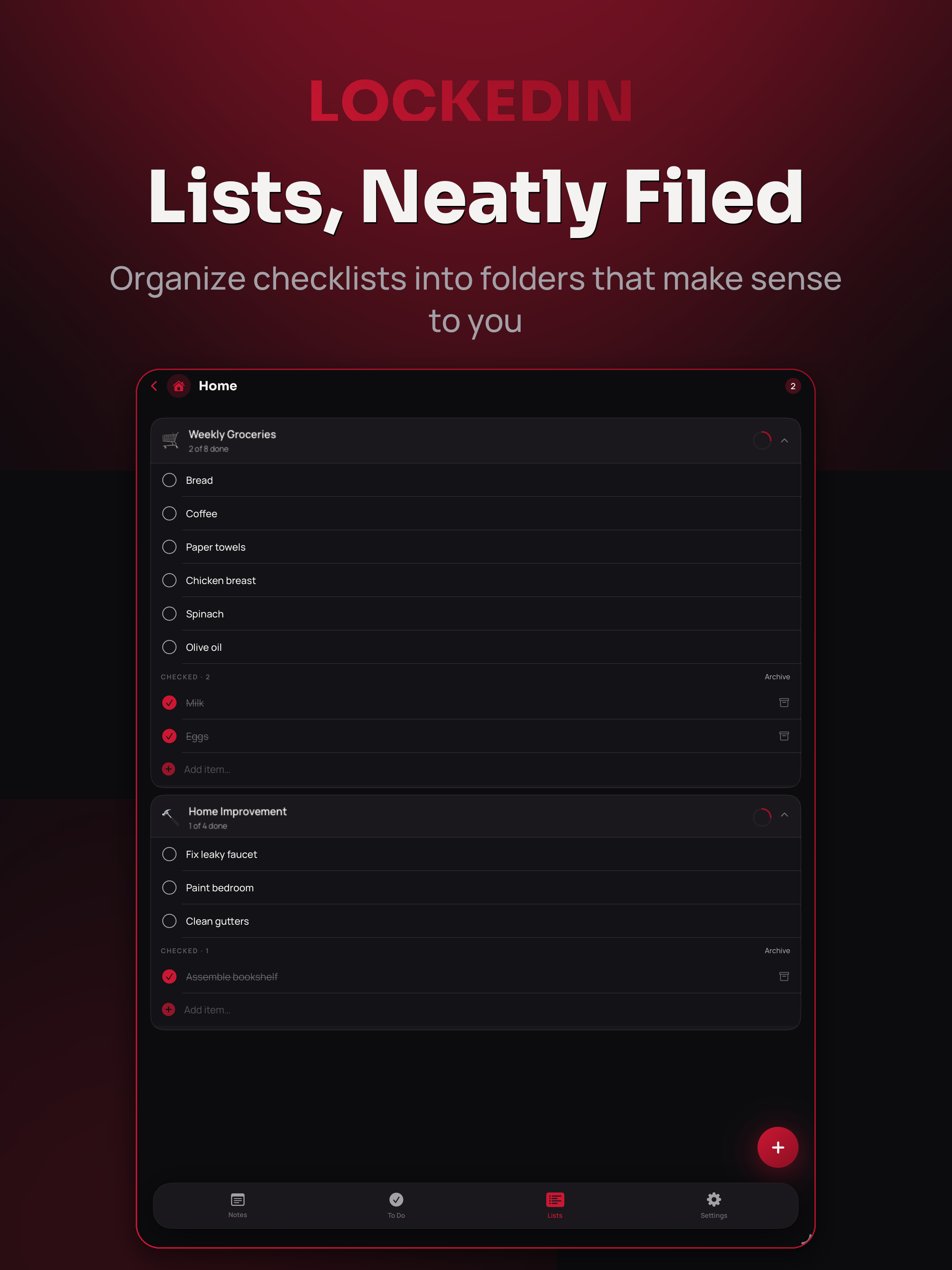 LOCKEDIN: To Do Lists & Notes screenshot 5