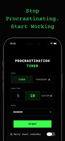 Procrastination Insult Timer screenshot