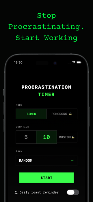 Procrastination Insult Timer Screenshot 1 of 7