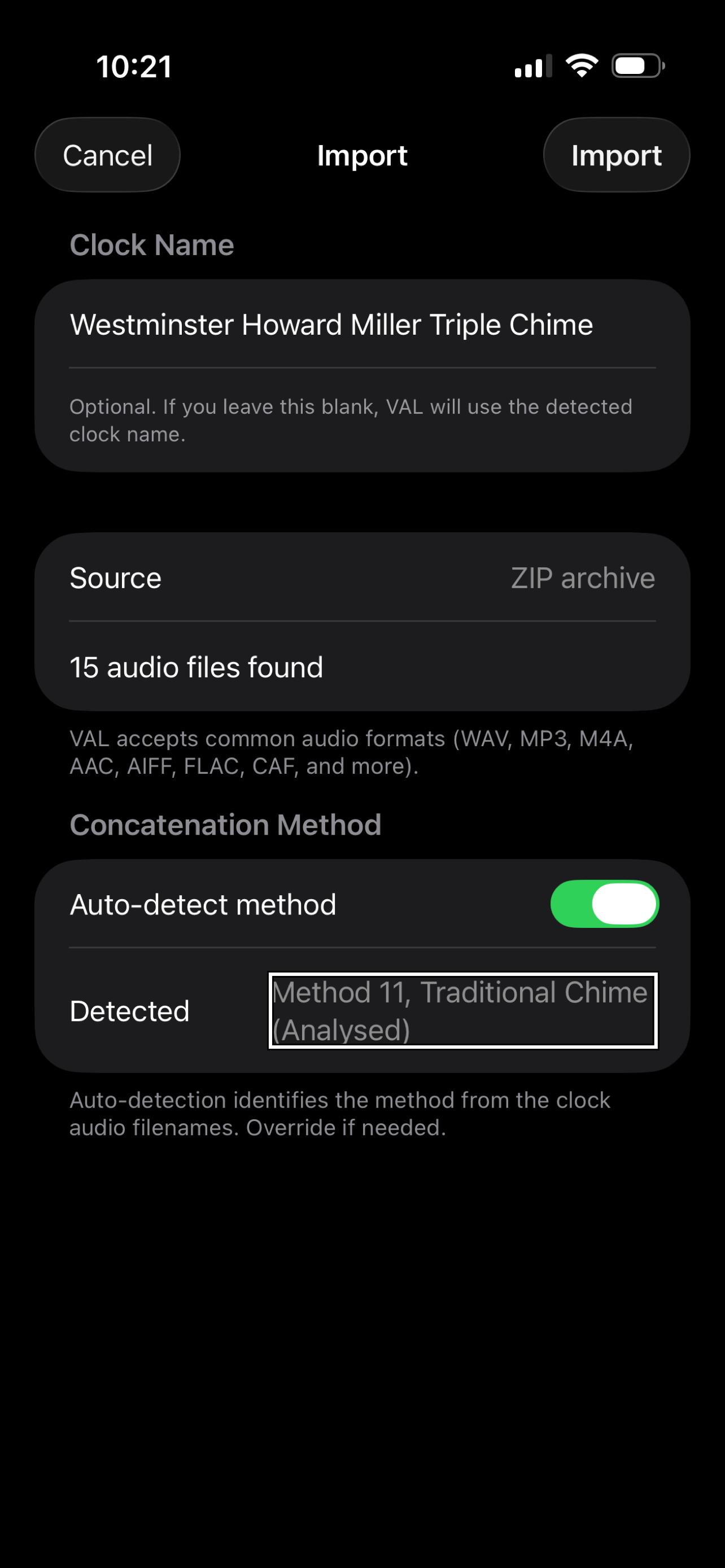 VAL: Voice, alarm & chimes