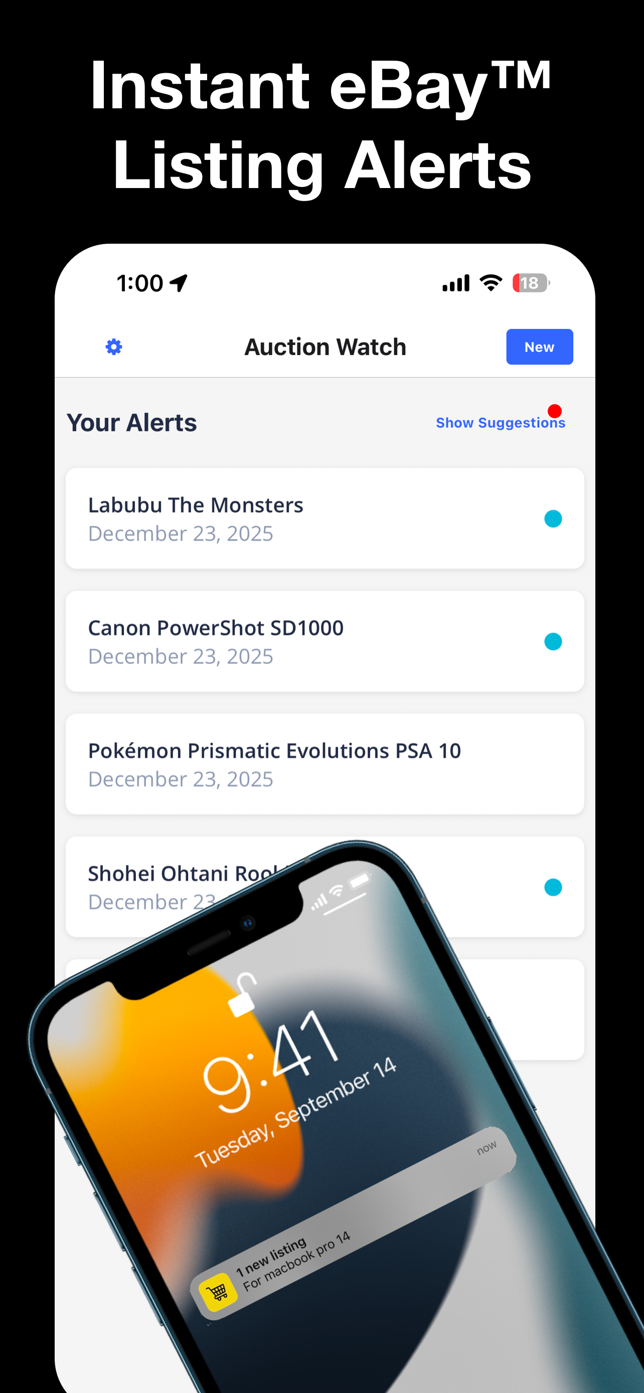 Auction Watch - eBay alerts