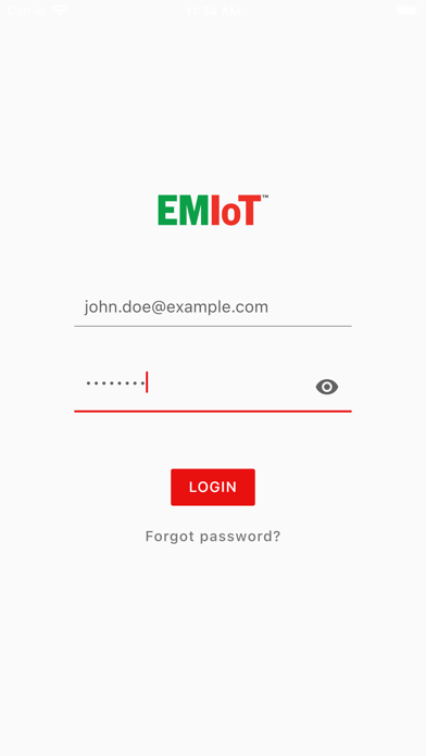 EMIoT app screenshot