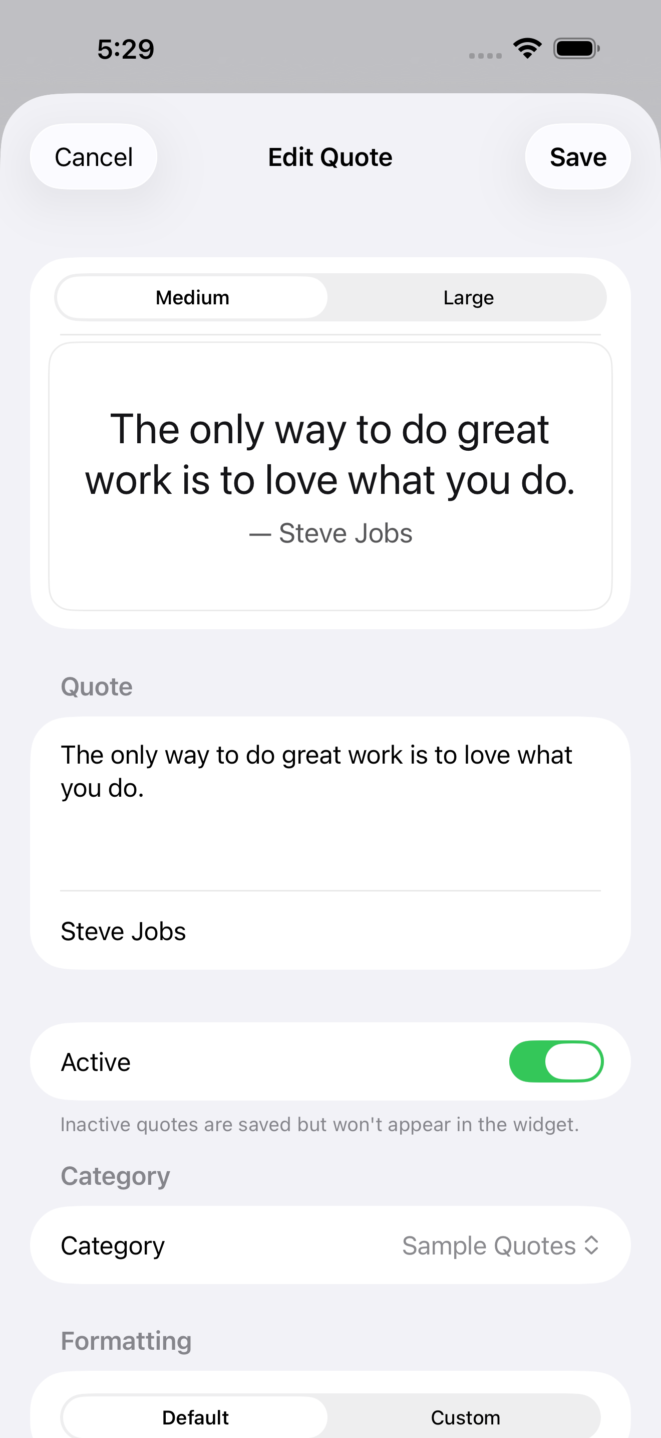 Quotator screenshot 3