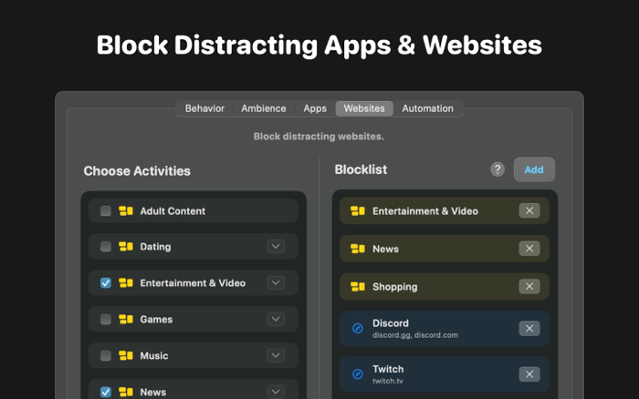 focusedOS Focus  Screen Time