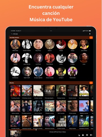 Online Música y Video Player iPad screenshot 3
