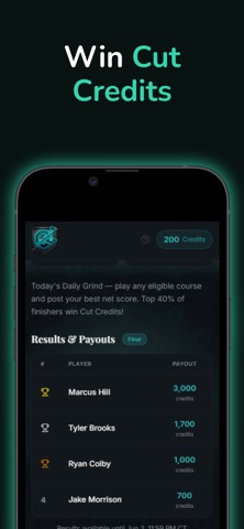 The Cut Golf Tournaments iPhone screenshot