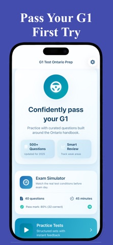 Ontario G1 Practice Tests screenshot