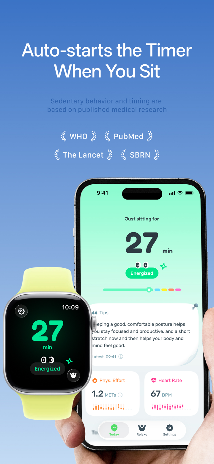 Relaxo:Sitting Reminder screenshot 1
