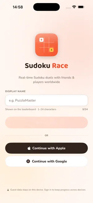 Sudoku Race: Head to Head screenshot 1
