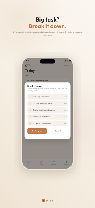 Drift — ADHD Task Manager Screenshot 1 of 6