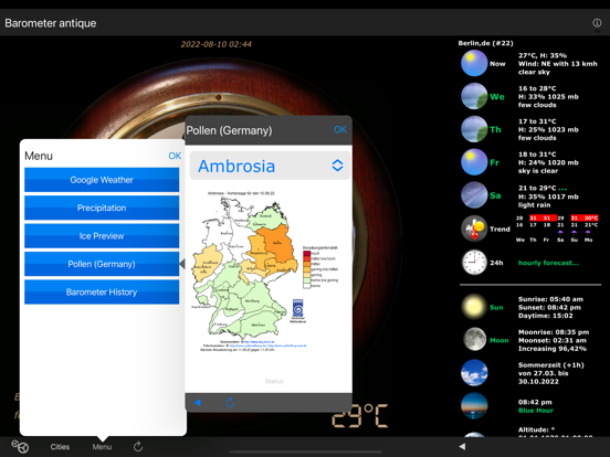 Barometer antique iPad app afbeelding 3