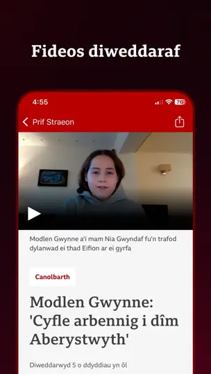 Captura de pantalla de BBC Cymru Fyw en iPhone 6