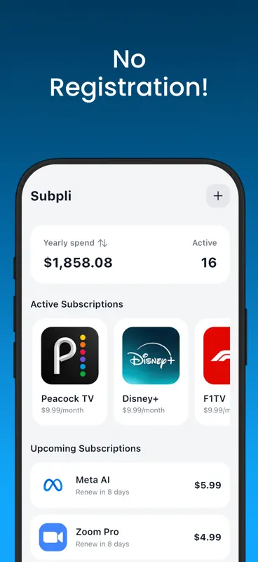 Gestor suscripciones - Subpli screenshot 2 of 6