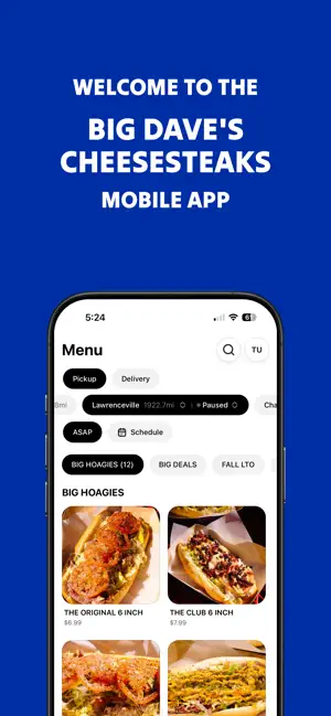 Big Dave's Cheesesteaks - App screenshot 1