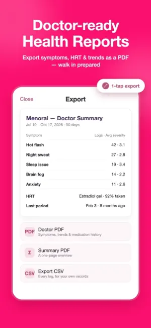 Menorai: Menopause Tracker screenshot 3