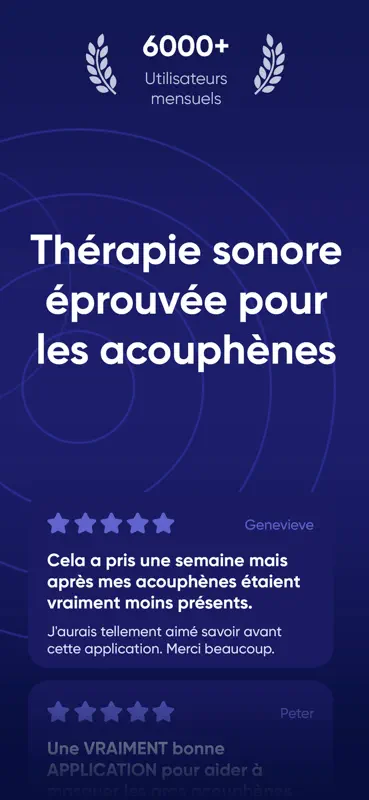 TSound: Thérapie Acouphènes screenshot 1 of 7