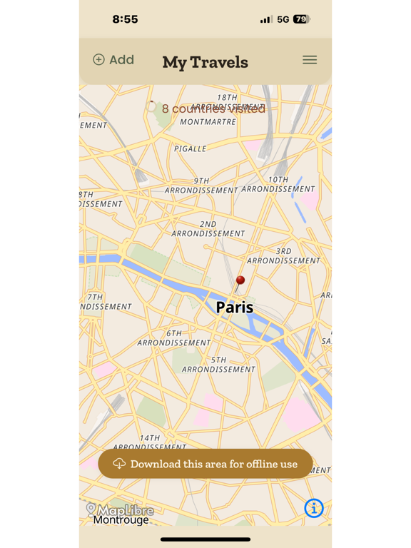 Travel Journal – Offline iPad screenshot