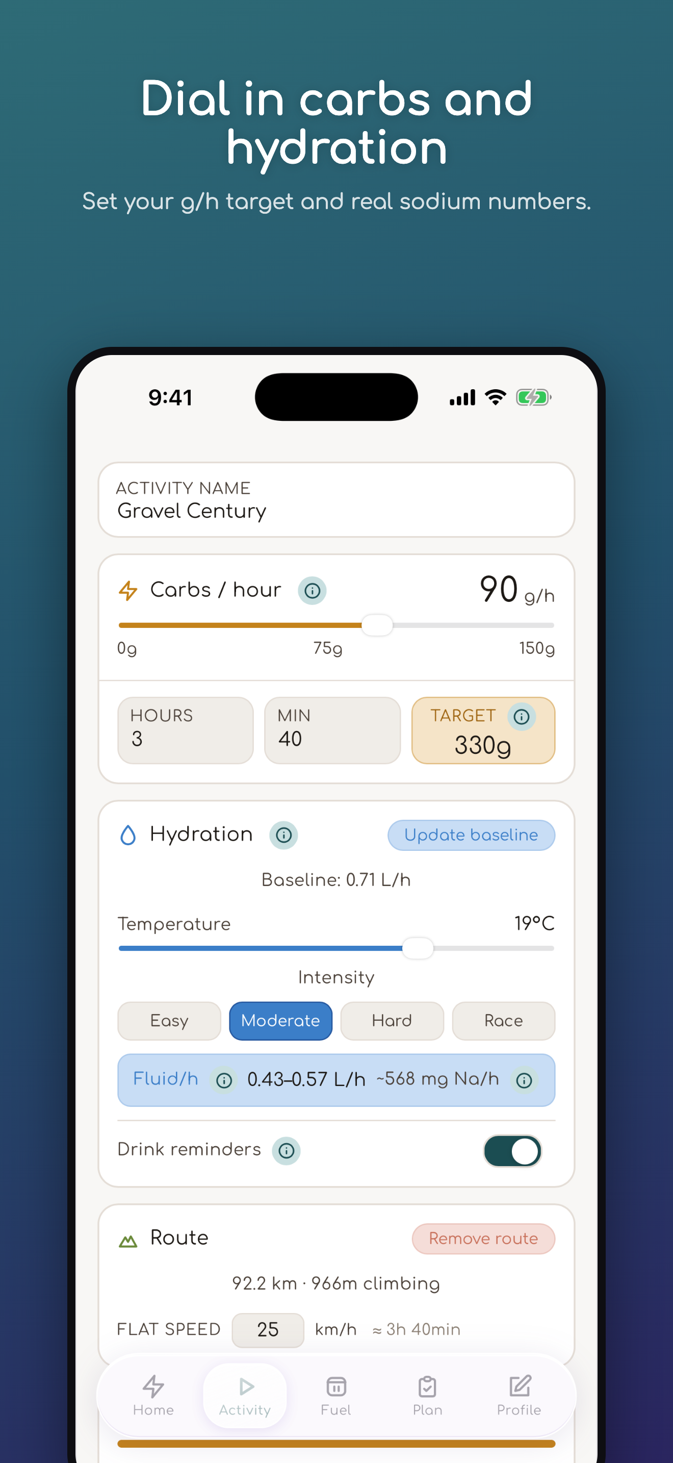 CarbPlanner: Race Nutrition screenshot 5