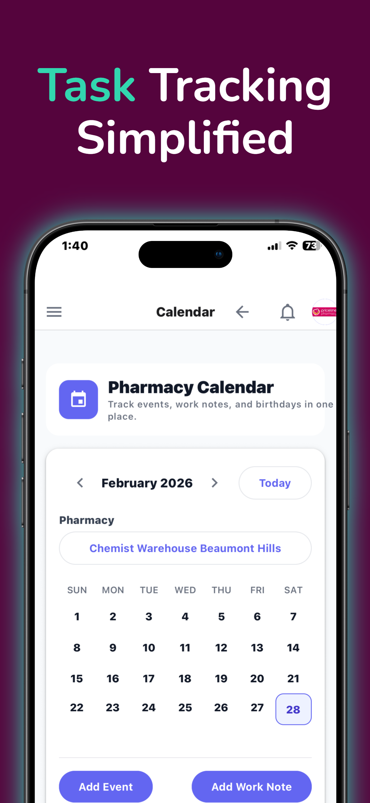 ChemistTasker screenshot 2