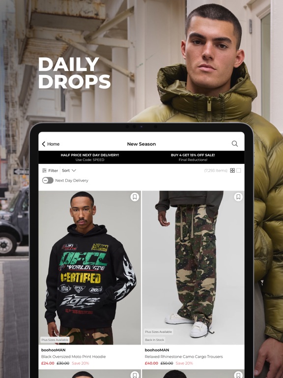 BOOHOOMAN: Shop Men’s Clothing iPad screenshot 2