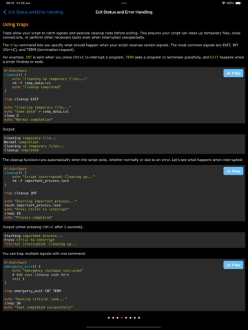 Learn Shell Scripting iPad screenshot