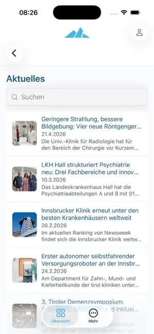 tirol kliniken Mitarbeiterapp screenshot 2