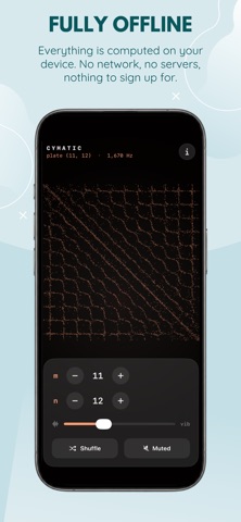 Cymatic: Chladni Sand Plate iPhone screenshot
