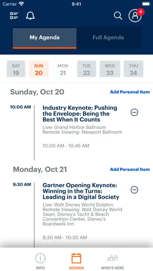 Gartner Conference Navigator screenshot 2