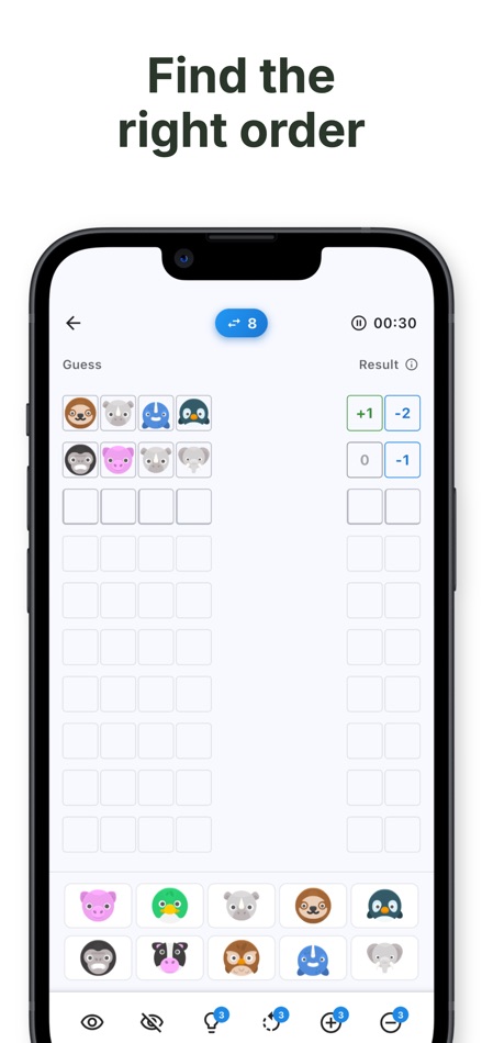 #1. Find Em All! Mastermind Puzzle (iOS) By: Ahmet Tepe