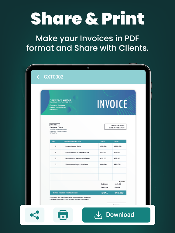 Invoice Maker & Receipt App・ iPad screenshot 7 - Business app