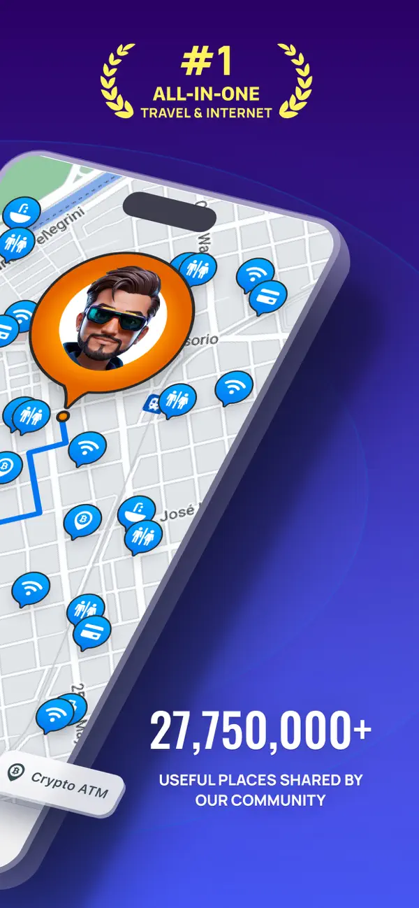 #2. WiFi Map: Internet + eSIM (iOS) 作者: WiFi Map LLC