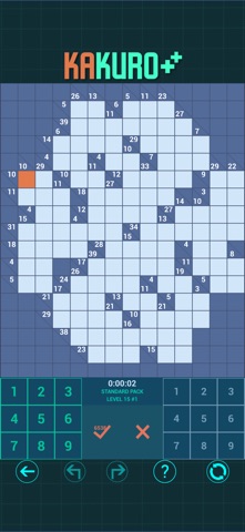 Kakuro++ Cross Sums Puzzles iPhone screenshot