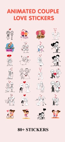 Animated Couple Love Stickers app screenshot 3