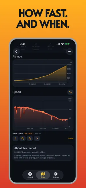 RoadTrace: GPS Speedometer screenshot 3