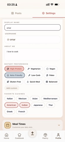 SendMyMeals screenshot
