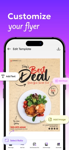 Poster Maker: Flyer Creator AI iPhone screenshot