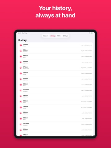 My Heart Rate Monitor: BPM iPad screenshot