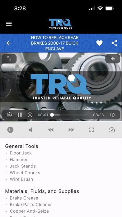 TRQ Auto Parts Screenshot