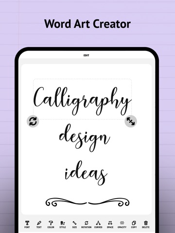 Calligraphy Practice · Cursive iPad screenshot