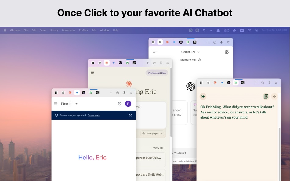 #3. Menu bar AI Browser: One Chat (macOS) Av: 超 程