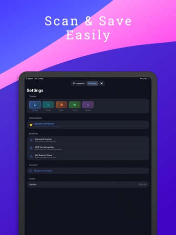 Easy Scan PDF Scanner iPad screenshot