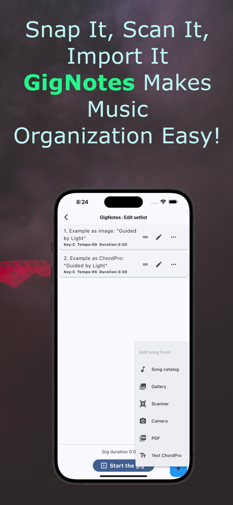 GigNotes – Setlists & Sheets screenshot 3