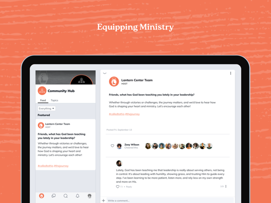 The Lantern Center iPad screenshot 2 - Social Networking app