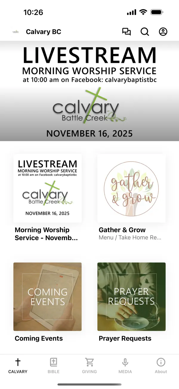 Screenshot #1 pour Calvary Baptist Church BC, MI