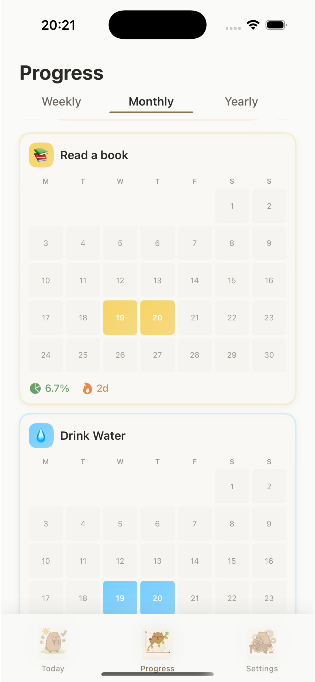 Habit Tracker: Kabi