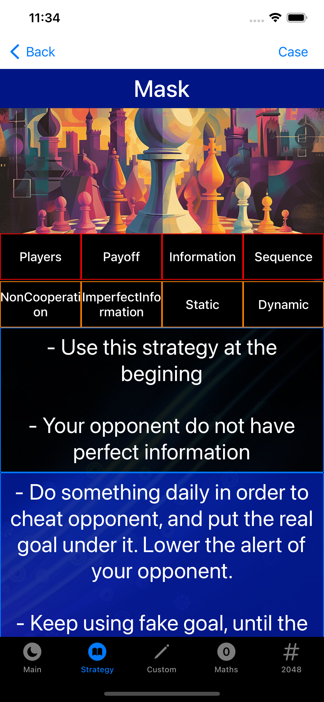 Winning Strategy: Game Theory