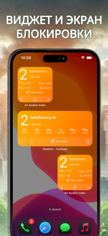 Загрязнение • Пыльца • Виджет iPhone screenshot 3