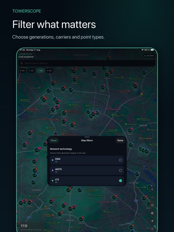 TowerScope: Cell Tower Map iPad screenshot