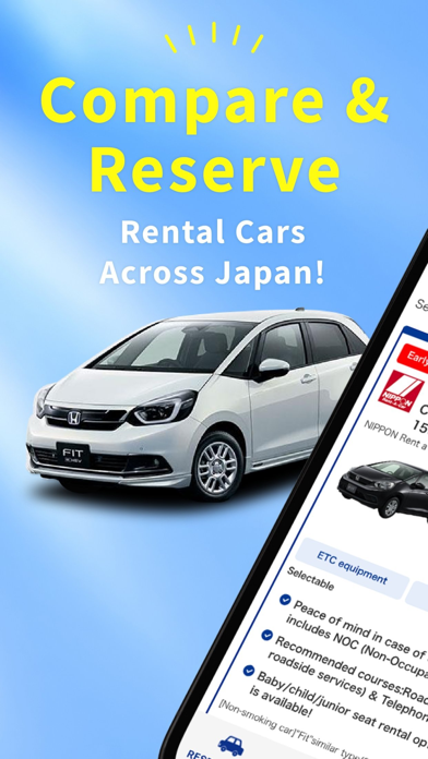 Rental Car in Japan [Tabirai] app screenshot