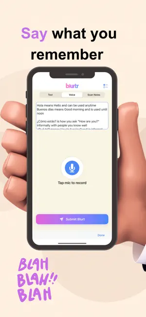 Blurtr: Study & Blurt screenshot 1